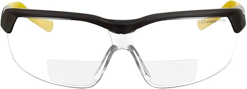 voltX GT Adjustable Bifokale Lesen Schutzbrille (KLAR +1.5 Dioptrie), Anti-Beschlag Beschichtung, anpassbarer Bügel, Kratzfest, UV400 Schutz. - Cheap-Us