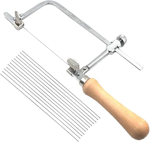 yotutun Laubsäge Dekupiersäge, Metallsäge Bogensäge, Dekupiersäge Juweliersäge, Verstellbare Laubsägen für Holz, 12 Stück Laubsägeblätter, Perfektes Werkzeug für verschiedene Projekte - Cheap-Us