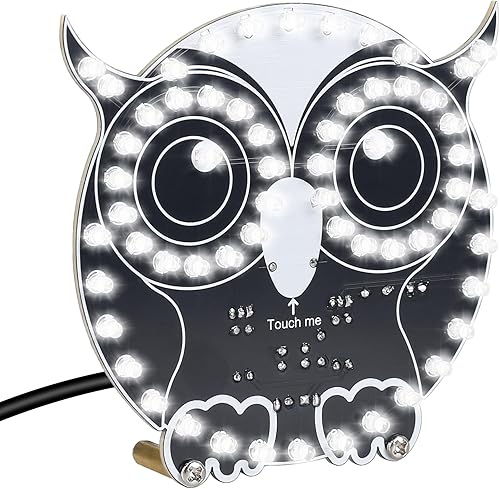DONGKER Löt Bausatz, Eulenform LED Licht Löten Übungssatz, DIY Electronic Kits für Anfänger, Lehr und Lernausbildung DIY Lötprojekt LED Lampen Bausatz mit Touch-Steuerung, für MINT-Fächer - Cheap-Us