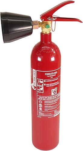 CO² Feuerlöscher 2 kg Schneerohr (GS-2X mit Instandhaltungsnachweis von HausundWerkstatt24) - Cheap-Us