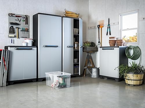 Ondis24 Kunststoffschrank Haushaltschrank Royal Multifunktionsschrank abschließbar mit Füßen 68 x 39 x 173 (H) cm, schnell aufgebaut, bewährtes Modell (173 cm, 1) - Cheap-Us