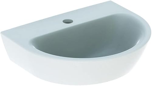 Geberit Renova Handwaschbecken, 1 Hahnloch, ohne Überlauf, Breite: 45cm, 500.494.01.1, Farbe: Weiß - Cheap-Us
