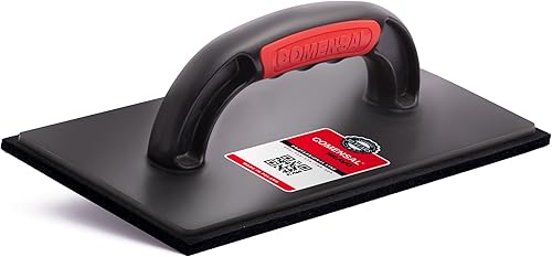 COMENSAL® Reibebrett Kunststoff Fugenkelle - ZELLGUMMI - Putzbrett - Gummi-Glättkelle - Profi Fugbrett für Fliesenleger - Ergonomisch Griff - zum Ausfugen - Made in EU - 280 x 140 mm - Cheap-Us