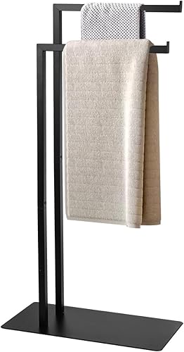 Handtuchhalter Stehend Handtuchständer freistehend Schwarz Handtuchhalter ohne Bohren Badetuchhalter Handtuchstange Halter für Dekoratives Badezimmer, Wohnzimmer, Küche - Cheap-Us