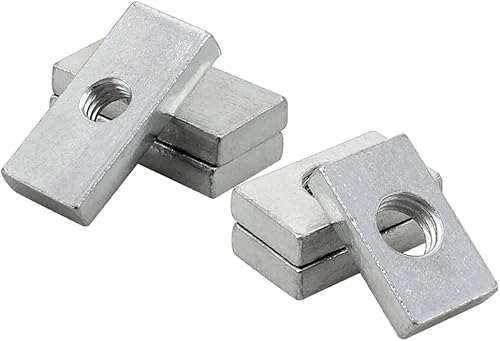 HASMI Käfigmuttern 10–50 Stück Vierkantmuttern, Rechteckige Muttern M3, M4, M5, M6, M8, Dünne Gleitblockmuttern, Verzinkter Kohlenstoffstahl, Aluminiumprofil, Zubehör Käfigmutter - Cheap-Us