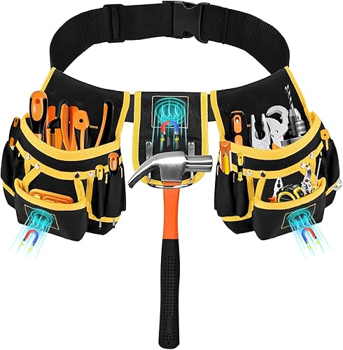 WerkzeuggüRtel, ArbeitsgüRtel, Tool Belt, GüRteltasche Werkzeug, Robuste, Verstellbare Oxford-Werkzeugtasche FüR Handwerker, Bauarbeiter Und Elektriker - Cheap-Us