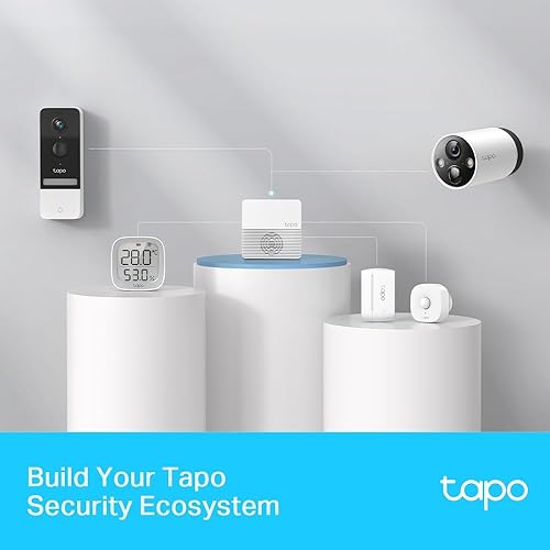 Tapo H200 Smart-Hub mit Alarm & Klingel, funktioniert mit Tapo Switches, Tasten, Sensoren, Kameras und Video-Türklingeln, verbindet bis zu 64 + 4 Geräte, 19 Klingeltöne, kabellos, lokaler - Cheap-Us