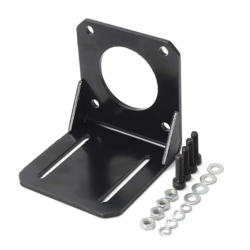 RATTMMOTOR Nema 23 Schrittmotor Halterung,3 Stück 57 L Motorhalter flach mit Schrauben Alu/Stahl, NEMA 23 Stepper Motor Mounting Bracket - Cheap-Us