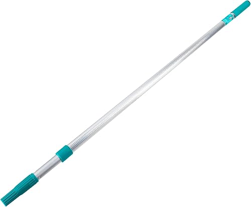 TOTAL - Teleskopgriff aus Aluminium, Verlängerbarer Farbroller mit zwei Abschnitten, Länge 110 cm, Ausgezogen auf 200 cm, Verbindung durch Schraubgewinde, Blau - Cheap-Us