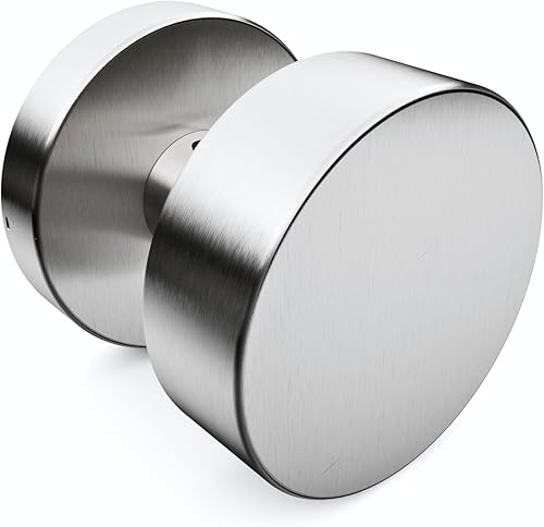 Sempro 1 Runder Türknauf für Haustüren und Innentüren, Feststehender Türknopf aus V2A Edelstahl - Cheap-Us