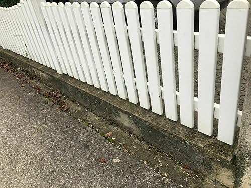 Zaunlatte mit runde Kappe halbrund weiss 1 Stck 90 cm + Kappe - Cheap-Us