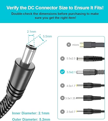 Basesailor DC 12V Verlängerungskabel 9M 2Pack,DC 5,5mm x 2,1mm Netzteil Adapter Flaches Verlängerung Kabel,5521 Buchse auf Stecker für CCTV Überwachungskamera 8,IP-Netzwerkkamera 10,DVRs - Cheap-Us