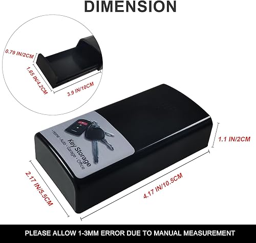 UCkasayfy Magnetischer Schlüsselkasten Verstecken Sie einen Schlüssel außerhalb Starker Magnet Schlüsselhalter unter Auto für Auto Haus Garage Büro Schlüsselversteck - Cheap-Us