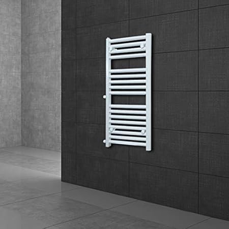 LuxeBath Renovierungsheizkörper Austausch 500x1200 mm Weiß, Badheizkörper gerade mit Seitenanschluss, Nabenabstand 500 mm, Heizkörper Handtuchwärmer Handtuchtrockner Handtuchheizkörper Handtuchheizung - Cheap-Us