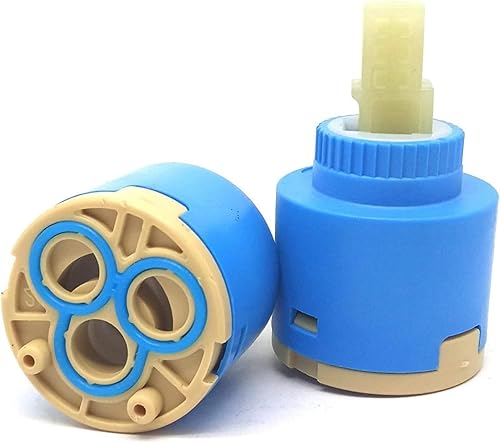 2 Stk Keramik Kartusche 35 mm, Wasserhahn Ersatzteile Kartusche für Einhebel Küchenarmatur, Wasserhahn Kartusche für Einhand Armaturen, Mischbatterie, Waschtischarmatur und Duscharmatur - Cheap-Us