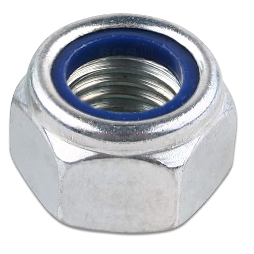 M16 Sicherungsmuttern 50 Stück DIN 985 verzinkt Stopmuttern selbstsichernde Muttern Klemmmuttern Sechskantmuttern Sicherungsmutter Mutter - Cheap-Us