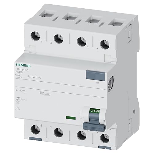 SIEMENS - Siemens 5SV33466 FI-Schutzschalter 3P+N TypA 30mA 63A 400V - Cheap-Us
