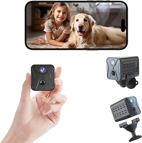 Mini Kamera,2K Kamera überwachung innen,Full HD Überwachungskamera,Mini Kamera Live Übertragung Handy APP,Lange Standby WiFi Kamera,mit Bewegungsmelder und Nachtsicht für Startseite Büro Sicherheit - Cheap-Us