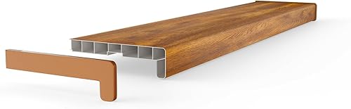 Seiletech.de FENSTERBANK PVC | 20 cm x 110 cm | Eiche Gold | Fensterbrett | für den Innenbereich | Innenfensterbank | Innen | Meterware | Wohnzimmer | Deko | Kunststoff - Cheap-Us