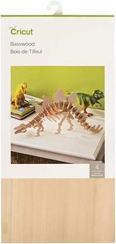 Cricut Basswood | 30,5 cm x 15 cm (12 'x 6') | 4-Pack | Für Cricut Maker & Maker 3 Maschinen. Benötigt Cricut -Messerklinge. - Cheap-Us