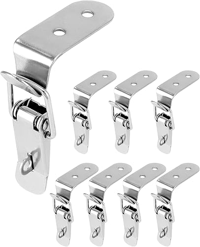 QWORK® 8 Stück Robuster Spannverschluss 72 x 24 mm, Eckbefestigung Schnappverschluss Sicherer Verschluss für Kistenverschluss und Anhänger Bordwandverschluss - Cheap-Us