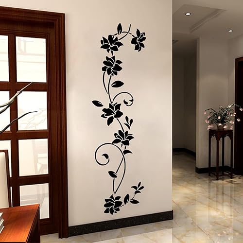 COVPAW® Wandtattoo Wandaufkleber XXL Blumen Ranke Rebe Wandsticker Wandbild Bilder Wohnzimmer Schlafzimmer Deco - Cheap-Us