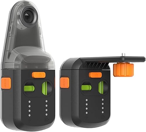 3-in-1 Level Tool with Drill Dust Collector, Nivelliergerät mit Bohrstaubabsaugung, Wiederaufladbare Wasserwaage mit Linienlicht, Elektrischer Bohrstaubsammler mit Saugnapf, Wasserwaage für Bau, DIY - Cheap-Us