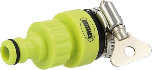 Amig - Universal-Schlauchadapter | mit Edelstahl-Schmetterlingsschraube | kompatibel mit den meisten Wasserhähnen | ABS-Kunststoff und Gummi | Orange und Grau - Cheap-Us