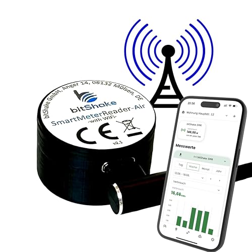 bitShake SmartMeterReader - AIR | WiFi | TASMOTA vorinstalliert | WLAN | MQTT | IR Lesekopf - Cheap-Us