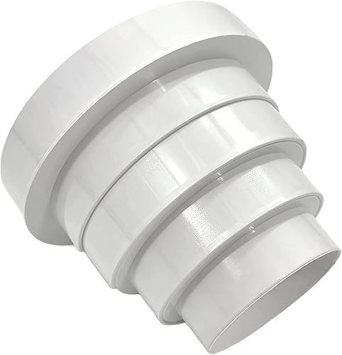 Fantronix Universal Reduzierstück für Klimaanlage Ø 80-150 mm Runde PVC Reduzierverbinder 80 100 125 150mm Kanal Rohr Multi Reduzierer Extraktor Lüftungsrohre Schläuche Anschluss Adapter Weiß - Cheap-Us
