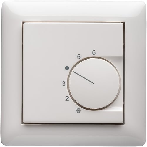 Halmburger Raumthermostat RTR-5510(rg) inkl. GIRA Standard 55 1-fach Rahmen 021103 in reinweiß mit Abdeckung 55x55mm - Cheap-Us