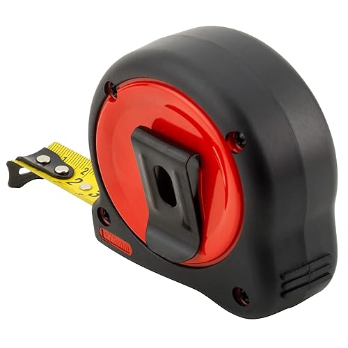 SOLA PROTECT - Bandmaß 8m / 25mm - robustes Rollbandmaß mit Gürtelclip - Stahlband, gelb lackiert mit mm Skala - Genauigkeitsklasse II - Rollmeter mit beweglichem Endhaken - Länge 3m, 5m, 8m - Cheap-Us