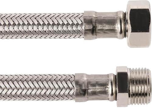 Armaturenschlauch für den Anschluss eines Wasserhahnes | 3/8 x 3/8 Zoll x 300 mm | Flexschlauch | Verbindungsschlauch | Anschlussschlauch Armatur - Cheap-Us