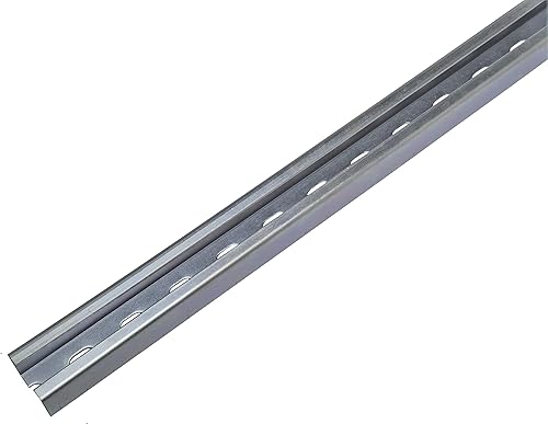 rohrfix-24 5 Stück 2-m C-Profilschienen 27x18 mm Stahl, verzinkt, für Rohrleitungsmontage, 10 m, Silber, Montageschiene - Cheap-Us