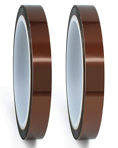 LOZTBUE 2 Stück hitzebeständiges Klebeband, Hochtemperaturband, elektrisches Polyimid-Isolierband für 3D-Drucker-Löten, Pulverbeschichtung, Farbsublimation und PCB-Isolierung - Cheap-Us