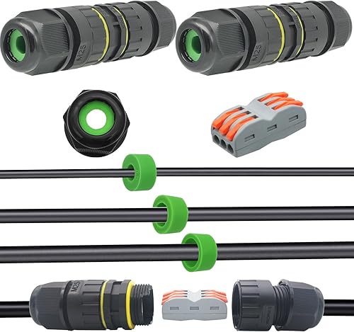 CTRICALVER Wasserdichter Anschlusskasten Außenkabelanschluss Neuer IP68-Anschluss Außenhülsenkupplung 5 mm-14 mm (2er-Pack) - Cheap-Us