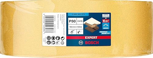 Bosch 1x EXPERT C470 Schleifpapierrolle (für Farbe auf Holz, 93 mm x 50 m, Körnung 240, Professional Zubehör Handschleifen) - Cheap-Us