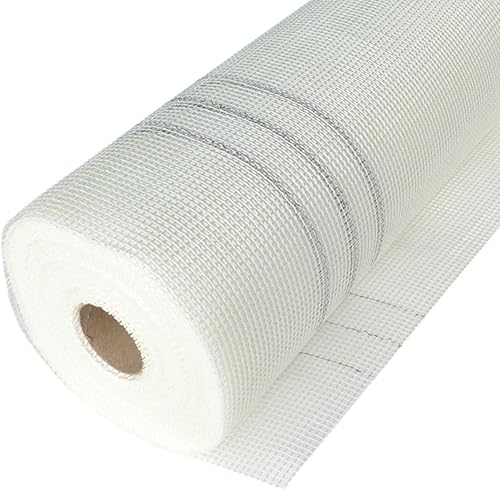 Putzgewebe 50m² (1m x 50m) Armierungsgewebe für Innen und Außen Gittergewebe 165g/m² Glasfasergewebe Fassade 4mm x 4mm Gewebe Putz geeignet für VWS und WDVS Systeme BOHRFUX - Cheap-Us