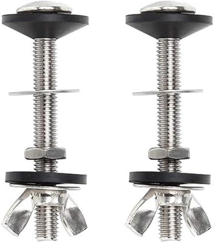 2 Stück undichte WC-Schließkupplung, WC-Bolzen und Dichtungs-Set, WC-Schraubenset zum Boden, Reparatur-Befestigungen für WC-Bidet - Cheap-Us
