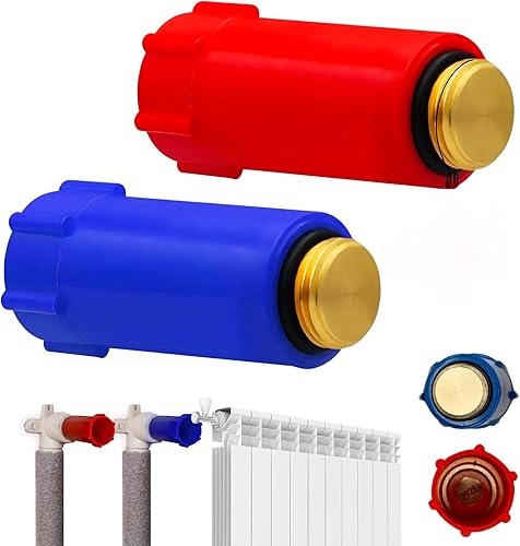 Baustopfen 1/2' Set in Rot und Blau – Ideal zum Absperren von Wasserleitungen für Renovierungen! Verschlussstopfen - Cheap-Us