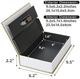 Ablagebuch Safe Aufbewahrungsbox Wörterbuch geheime Safe Dose mit Sicherheit Zahlenschloss/Schlüssel Umleitungsbuch versteckter Safe (Passwortsperre, Rose) - Cheap-Us