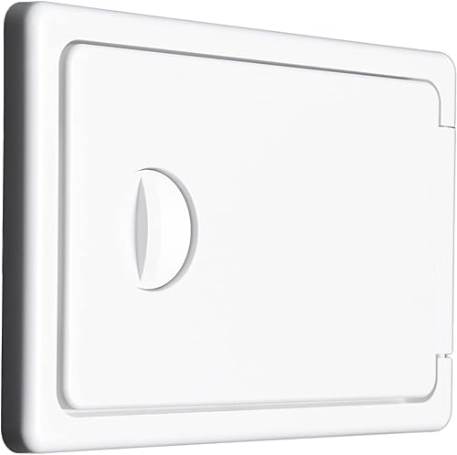 SYSTERM Universal Inspektionsdeckel Außenmaße 15 x 10 cm zu öffnender dünne Revisionsdeckel. Grundlegende öffenbare Revisionsklappe. ABS-Kunststoff Weiß (15x10 – OPI 15/10) - Cheap-Us