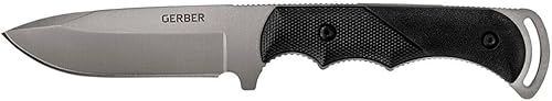 Gerber Outdoormesser mit Holster, Freeman Guide, Full-Tang-Konstruktion, Klingenlänge: 10,1 cm, Schwarz, 31-000588 - Cheap-Us