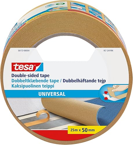 tesa Cinta Doble Cara Universal 25M x 50mm beige - Cheap-Us