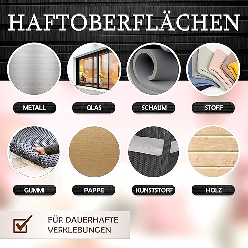 KLEBASTO Doppelseitiges Klebeband | dünn und stark klebend | Montageklebeband | Hochleistungsklebeband in Profi Qualität | PET-Folienklebeband (9 mm x 50 m) - Cheap-Us