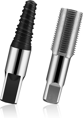 DIYCUT 2 Stück 1/2 Zoll Gewindeschneider, Schraubenausdreher und Rohrgewindebohrer 1/2, Metrischer Rohrgewindeschneider für Wartungsarbeiten Ventil Wasserhahn, Entfernen Beschädigter Schrauben - Cheap-Us