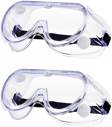 Comioke 2 PCS Schutzbrille - Arbeitsschutzbrille Antibeschlag Antispeichel Augenschutzbrille Vollsichtbrille Schutzbrille für Brillenträger Transparent - Cheap-Us