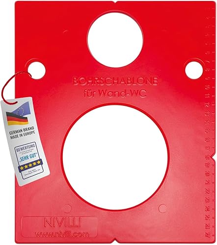NIVILLI SCHABLONY Bohr- & Anzeichenschablone passend für GEBERIT WC- / Toilettenanschlüsse – Präzise & universell einsetzbar – Zeitersparend & robust – Ideal für Heimwerker & Profis - Cheap-Us