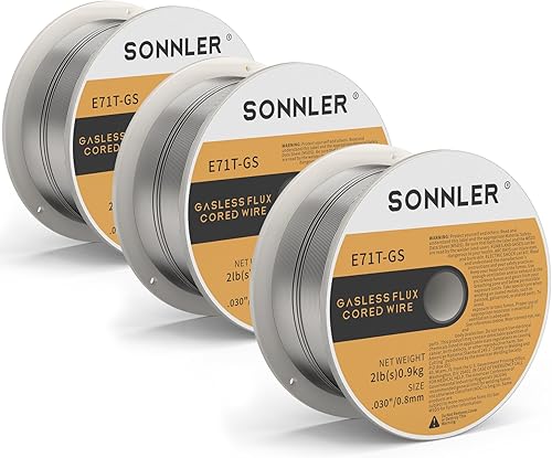 3 Rollen 0,8mm 1KG Fülldraht MIG MAG Schweißdraht für Schweißgerät ohne Gas, D100 Drahtrolle mit 20mm Dorn für alle MIG-Maschinen - Cheap-Us