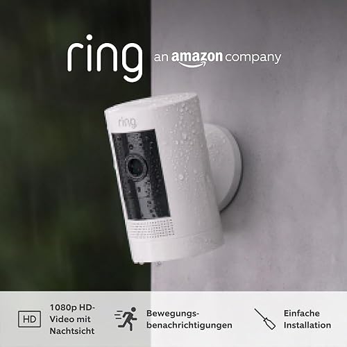 Zertifiziert und generalüberholt|Ring Außenkamera Akku(Stick Up Cam Battery)|Überwachungskamera aussen mit 1080p-HD-Video,WLAN,witterungsbeständig, geeignet für dein Haus & Grundstück|Alexa-kompatible - Cheap-Us